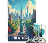 Puzzle de 1000 pièces pour Adolescents New York, Jouet Anti-Stress, décoration intérieure, Collection d'artistes, Beaux-Arts 38x26cm