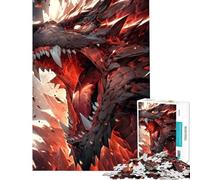 Puzzle de 1000 pièces pour Adolescents Nidhogg Dragon Viking Art Aide à stimuler Le Cerveau Jeu éducatif et Amusant pour Toute la Famille 14 Ans et Plus 50x75cm