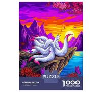 Puzzle De 1000 Pièces pour Adolescents Nine-Tailed Fox by The Water Puzzles pour Adultes Vacances À La Maison Tuer Le Temps Chaque Pièce Est Unique pour Les Jeux 70x50cm/1000pcs