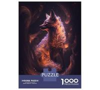 Puzzle De 1000 Pièces pour Adolescents Nine Tailed Fox in Space Casse-tête pour Adolescents - Jeu Difficile Et Stimulant - Cadeau 38x26cm/1000pcs