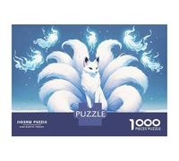 Puzzle De 1000 Pièces pour Adolescents Nine-Tailed Fox Spirits Animal Puzzle pour Adultes Jeu Manuel pour Améliorer La Mémoire Cadeau d'anniversaire, Cadeaux, 38x26cm/1000pcs
