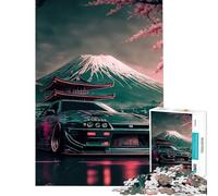 Puzzle de 1000 pièces pour Adolescents Nissan S Silvia Sakura Jeu Relaxant et éducatif Cadeau d'anniversaire Stimulant pour améliorer la mémoire (38x26cm)