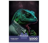 Puzzle De 1000 Pièces pour Adolescents Noir Lizard Mastermind Puzzles pour Adolescents - Jeu Manuel - Une Œuvre d'art - Cadeaux Uniques pour Un Anniversaire Ou Noël 70x50cm/1000pcs