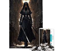 Puzzle de 1000 pièces pour Adolescents Nonne guerrière Activités Amusantes à la Maison Jeu Anti-Stress Pratique Convient aux 14 Ans et Plus (38x52cm)