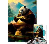 Puzzle de 1000 pièces pour Adolescents Noodle Munch Panda Jeu Stimulant et éducatif pour améliorer la mémoire Idée Cadeau pour Un Père Noël Secret (Dimensions 38x26cm)