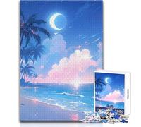 Puzzle de 1000 pièces pour Adolescents:Nuits Magiques à la Plage Jeu éducatif, Amusant et Original, idéal comme Cadeau d'anniversaire Dimensions:38x52cm.