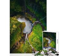 Puzzle de 1000 pièces pour Adolescents Oasis cachée Jeux relaxants pour Toute la Famille décoration intérieure pour Toute la Famille (50x75cm)