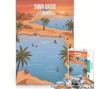 Puzzle de 1000 pièces pour Adolescents Oasis de Siwa, Égypte Jeu Relaxant, Difficile et Stimulant, Chaque pièce est Unique 38x26cm