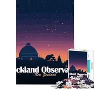 Puzzle de 1000 pièces pour Adolescents Observatoire d'Auckland Ciel Nocturne de Nouvelle-Zélande Jeu Manuel et éducatif Cadeau de Père Noël Secret Idéal pour Passer Le Temps Pendant Les Vacances