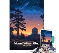 Puzzle de 1000 pièces pour Adolescents Observatoire du Mont Wilson Activités ludiques à la Maison Cadeaux pour Femmes Jeux relaxants Convient aux 14 Ans et Plus (50x75cm)