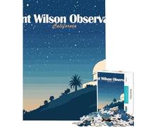 Puzzle de 1000 pièces pour Adolescents Observatoire du Mont Wilson Ciel Nocturne de Californie Jeu Manuel et éducatif Cadeau de Père Noël Secret Idéal pour Passer Le Temps à la Maison (75x50cm)