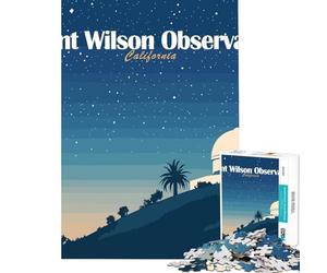 Puzzle de 1000 pièces pour Adolescents Observatoire du Mont Wilson Ciel Nocturne de Californie Jeu Manuel et éducatif Cadeau de Père Noël Secret Idéal pour Passer Le Temps à la Maison (75x50cm)