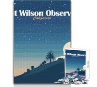 Puzzle de 1000 pièces pour Adolescents - Observatoire du Mont Wilson - Ciel Nocturne de Californie - Jeu Stimulant - Décoration Murale - Idée Cadeau pour Un Père Noël Secret - Dimensions 50x75cm