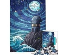 Puzzle de 1000 pièces pour Adolescents Observatoire en vitrail Activités ludiques à la Maison Améliore la mémoire Jeux en Famille Convient aux 14 Ans et Plus (38x52cm)
