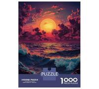 Puzzle De 1000 Pièces pour Adolescents Ocean Sunset Wall Art Puzzles pour Adultes, Jeu Familial Difficile, Défi Idéal comme Cadeau 38x26cm/1000pcs