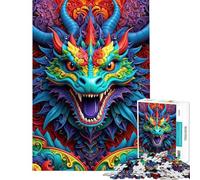 Puzzle de 1000 pièces pour Adolescents « Ode au Dragon Vibrant » Puzzle pour Adultes Jeu Amusant d'analyse et de logique Cadeau de Noël ou d'anniversaire (Taille 38x52cm)