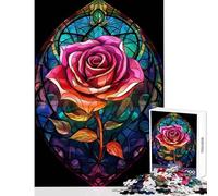 Puzzle de 1000 pièces pour Adolescents Ode aux Roses Rouges Un Jeu éducatif idéal pour Les Amateurs de Jeux impossibles Comprend Une Affiche et Une fiche de Questions-réponses Dimensions 50x75cm