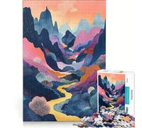 Puzzle de 1000 pièces pour Adolescents Odyssée colorée, Jeu Manuel, améliore la mémoire, Cadeau Unique pour Un Anniversaire ou Noël 38x52cm