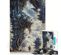 Puzzle de 1000 pièces pour Adolescents Odyssée futuriste et Sombre,articulations Lisses,Jeu de réflexion Amusant,Cadeau Relaxant,activité de Loisirs pour Noël (38x26cm)