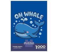 Puzzle De 1000 Pièces pour Adolescents Oh Whale Cute Cartoon Pun Puzzle pour Adultes Jeu Manuel pour Améliorer La Mémoire Cadeau d'anniversaire, Cadeaux, 70x50cm/1000pcs