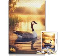 Puzzle de 1000 pièces pour Adolescents : Oie au Coucher du Soleil Un Jeu Unique et Amusant, Une véritable œuvre d'art à Offrir Dimensions : 38x52cm