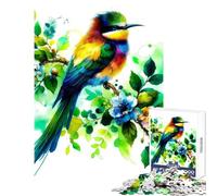 Puzzle de 1000 pièces pour Adolescents Oiseau Arc-en-Ciel sur Une Branche Décoration intérieure Jouet pour Les Jeux éducatifs Renforce l'amour Entre Couples Dimensions 38x52cm