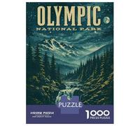 Puzzle De 1000 Pièces pour Adolescents Olympic National Park Vintage Puzzles pour Adultes - Jeu De Réflexion Difficile Et Stimulant À Compléter 38x26cm/1000pcs