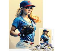 Puzzle de 1000 pièces pour Adolescents on Adore Le Baseball Jeu éducatif pour Les Jeux Jeu Impossible avec Poster et fiche de Questions Assortis Dimensions 50x75cm