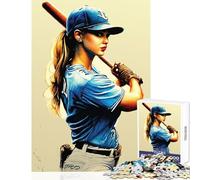 Puzzle de 1000 pièces pour Adolescents on Adore Le Baseball Jeu éducatif pour Les Jeux Jeu Impossible avec Poster et fiche de Questions Assortis Dimensions 50x75cm