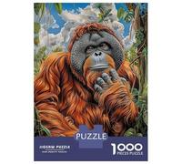 Puzzle De 1000 Pièces pour Adolescents Orangutan Portrait Puzzle Anti-Stress, Amusant Et Original, Cadeau Unique pour Un Anniversaire Ou Noël 52x38cm/1000pcs
