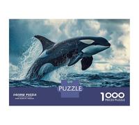 Puzzle De 1000 Pièces pour Adolescents Orca Whale Killer Puzzles pour Adultes Vacances À La Maison Tuer Le Temps Chaque Pièce Est Unique pour Les Jeux 52x38cm/1000pcs