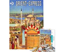 Puzzle de 1000 pièces pour Adolescents Orient Express Défi intellectuel Jouet addictif Jeu Amusant Niveau de difficulté élevé Idée Cadeau (Taille 75x50cm)