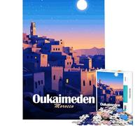 Puzzle de 1000 pièces pour Adolescents Oukaimeden Maroc la Nuit Jeu éducatif Jouet Cadeau d'anniversaire pour s'amuser en Famille (Dimensions 38x26cm)