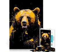 Puzzle de 1000 pièces pour Adolescents,Ours Brun,articulations Lisses,Jeu de réflexion Amusant,Cadeau,Jeu Relaxant,activité de Loisirs de Noël (38x26cm)
