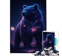 Puzzle de 1000 pièces pour Adolescents Ours Cosmique Jeu d'observation des étoiles Jouet éducatif et Stimulant Cadeau pour Femmes et Hommes décoration intérieure (Dimensions 38x52cm)