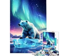 Puzzle de 1000 pièces pour Adolescents Ours Polaires Jeu de réflexion éducatif et Stimulant Cadeau d'anniversaire idéal pour Les Couples (Dimensions 38x52cm)