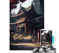 Puzzle de 1000 pièces pour Adolescents pagode du Jour Jeu éducatif défi Cadeau d'anniversaire décoration Murale (Dimensions 38x26cm)