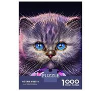 Puzzle De 1000 Pièces pour Adolescents Paint Cute Cat Puzzles pour Adolescents - Jeu Manuel - Une Œuvre d'art - Cadeaux Uniques pour Un Anniversaire Ou Noël 38x26cm/1000pcs