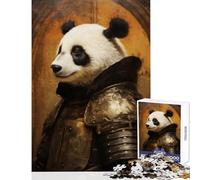 Puzzle de 1000 pièces pour Adolescents Panda Chevalier Jeu éducatif et Amusant pour Jouer en Famille à la Maison Dimensions 50x75cm
