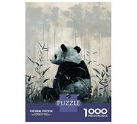 Puzzle De 1000 Pièces pour Adolescents Panda in Bamboo Forest Puzzles pour Adultes Vacances À La Maison Tuer Le Temps Chaque Pièce Est Unique pour Les Jeux 38x26cm/1000pcs