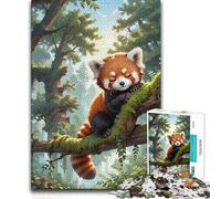 Puzzle de 1000 pièces pour Adolescents : Panda Roux en forêt, idéal pour se détendre et Passer Le Temps Cadeau d'anniversaire pour Les 14 Ans et Plus 50x75cm