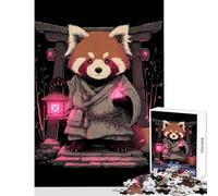 Puzzle de 1000 pièces pour Adolescents Panda Roux Moine avec Lanterne Jeu à Monter soi-même pour Femmes et Hommes Jeu Pratique pour renforcer Les Liens Entre Couples Dimensions 50x75cm
