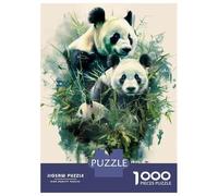 Puzzle De 1000 Pièces pour Adolescents Panda Wall Art Print-2 Puzzle pour Adolescents Analyse Et Logique Difficile Et Stimulant, Idéal comme Cadeau 70x50cm/1000pcs