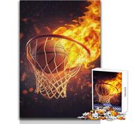 Puzzle de 1000 pièces pour Adolescents - Panier de Basket enflammé - Un Passe-Temps paisible et satisfaisant - Assemblage Parfait - Découpe de précision - Dimensions:38x52cm