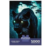 Puzzle De 1000 Pièces pour Adolescents Panther in The Dark Forest Puzzle pour Adultes Jouet Décoration Murale Cadeaux pour Femmes Interaction Parent-Enfant 70x50cm/1000pcs