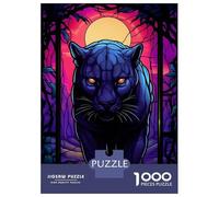 Puzzle De 1000 Pièces pour Adolescents Panther Moonlight Porest Puzzles pour Adultes - Jeux À Faire Soi-même - Améliore La Mémoire - Difficile Et Stimulant 70x50cm/1000pcs
