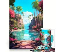 Puzzle de 1000 pièces pour Adolescents Paradis Tropical, Plage, Ajustement Parfait, Jeu, énigmes, Amusement, Loisirs, décoration de Noël (38x26cm)