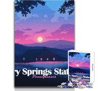 Puzzle de 1000 pièces pour Adolescents - Parc d'État de Cherry Springs au crépuscule - Jeu éducatif Familial - Défi Difficile - Cadeau Amusant - Dimensions 50x75cm