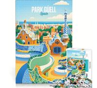 Puzzle de 1000 pièces pour Adolescents, Parc Güell Barcelone, Jeu Familial, décoration Murale, renforce Les Liens d'amour Entre Couples 38x52cm