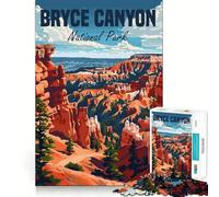 Puzzle de 1000 pièces pour Adolescents,Parc National de Bryce Canyon,activité Manuelle de découpe précise,Exercice Mental,Jeu Amusant et Relaxant,activité d'anniversaire (38x26cm)